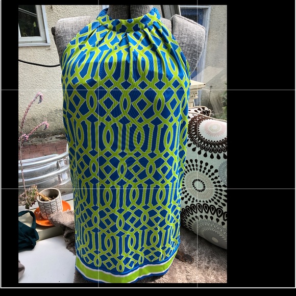 GREEN PREPPY DRESS - Picture 1 of 3